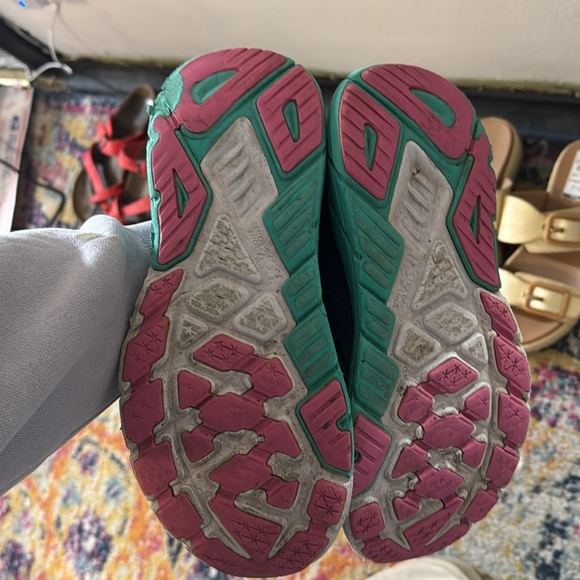 Hoka Blue and Green Sneakers with Modern Design and Breathable Upper - Picture 4 of 4